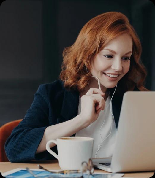 Women watching the laptop