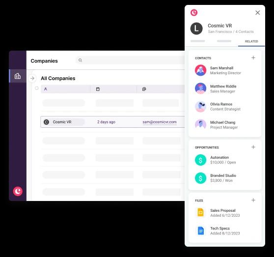 Copper feature for data entry