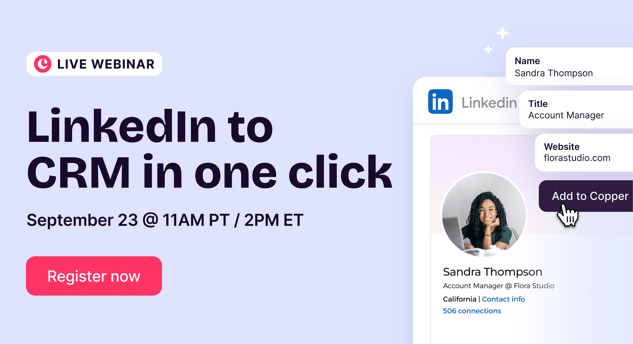 Featured image: Coffee with Copper: LinkedIn to CRM with just one click