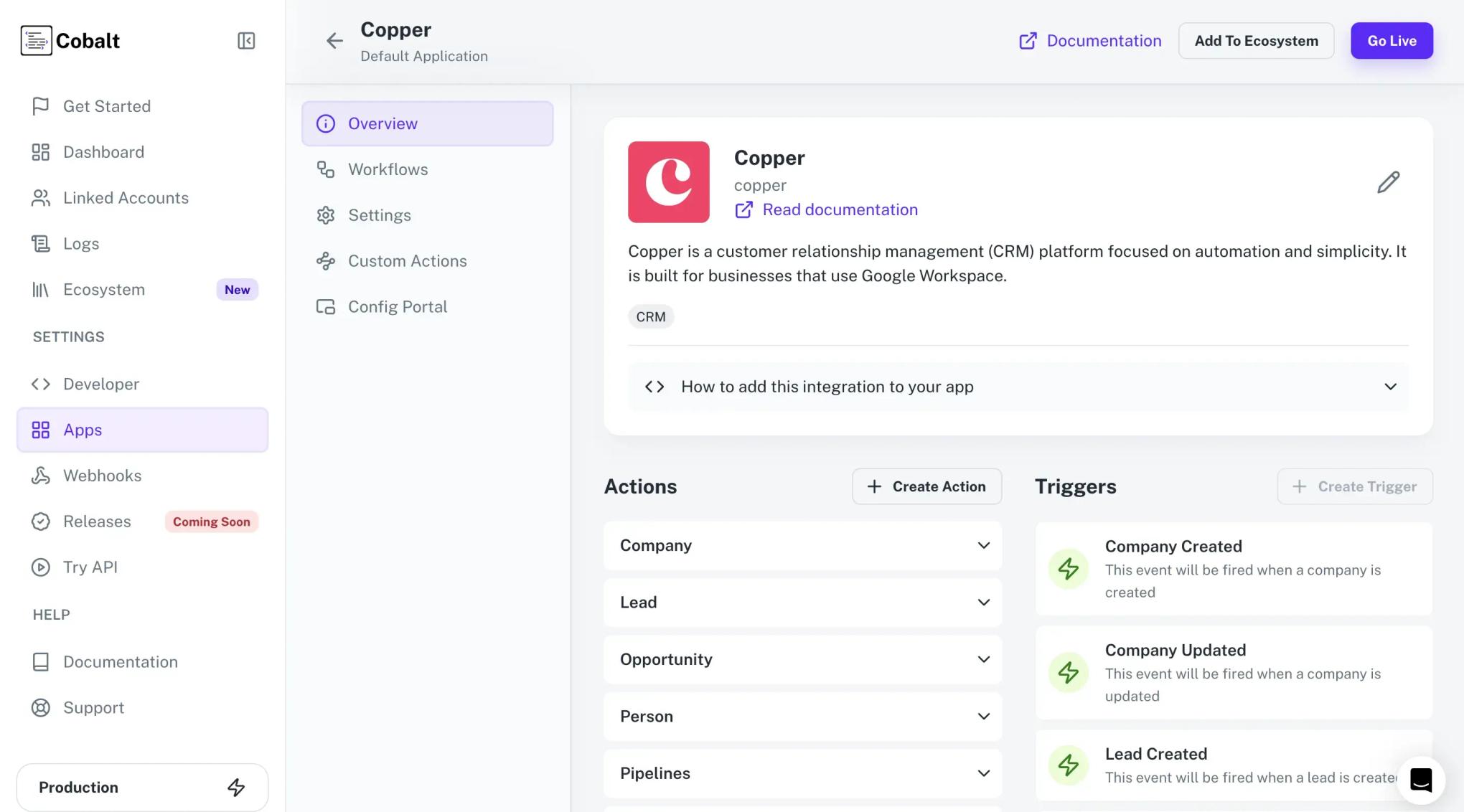 Copper Cobalt Integration