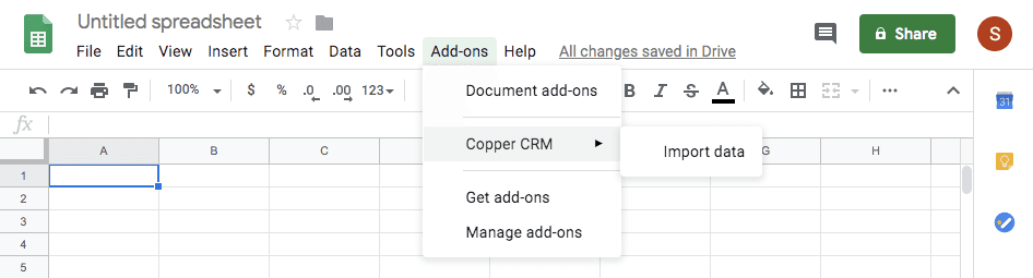 Google Sheets body